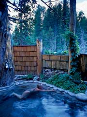 Soaking at Muir Trail Ranch